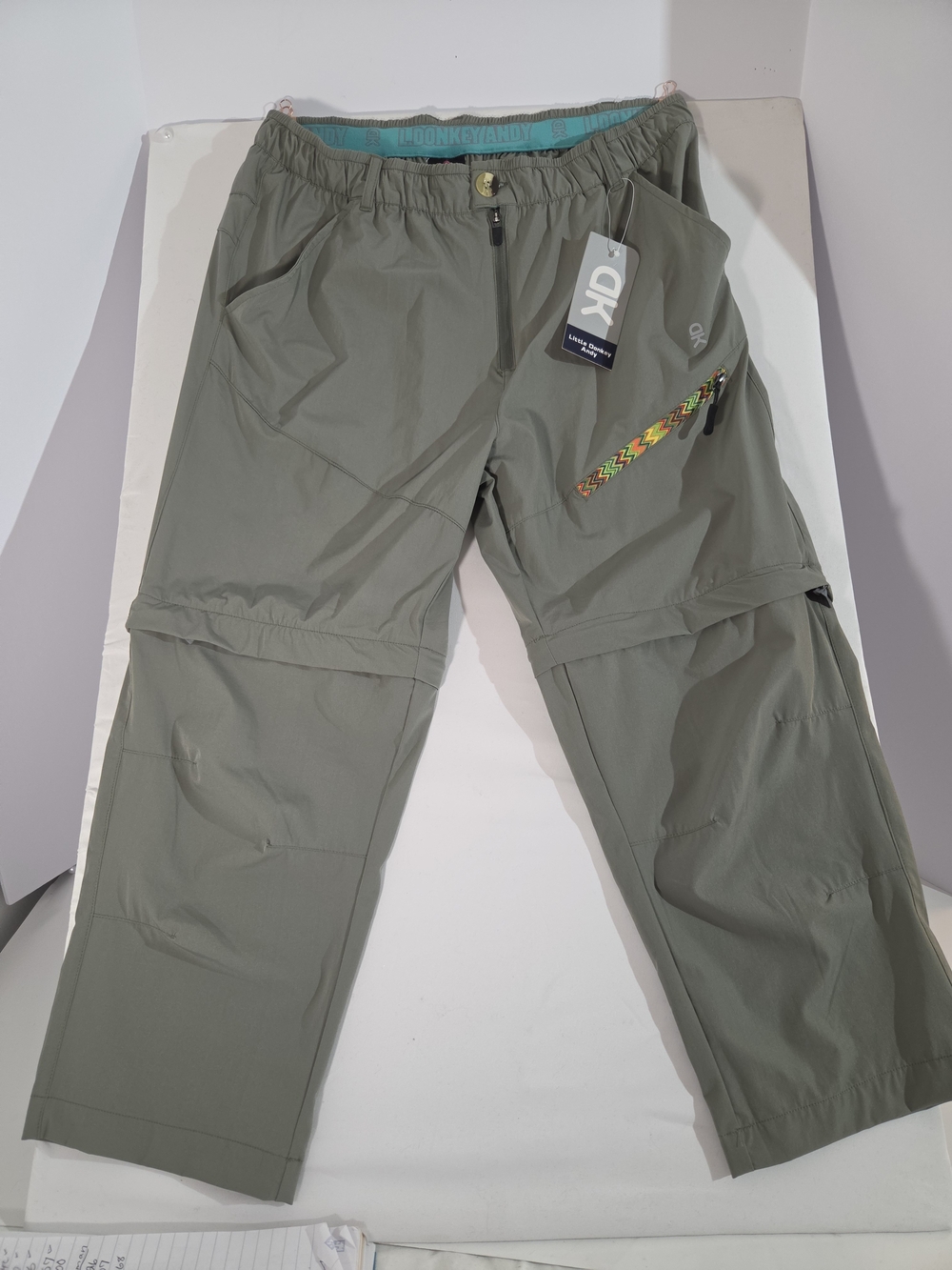 NWT Little Donkey Andy Women's Convertible Hiking Pants Shorts Green Size L